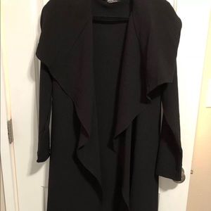 ❌SOLD❌ Black- Longline duster w/ waist tie